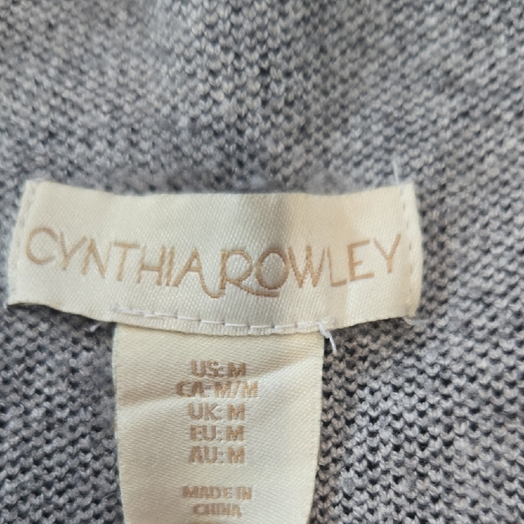 Cynthia Rowley White and Black Windowpane Mockneck Sweater - Picture 2 of 4